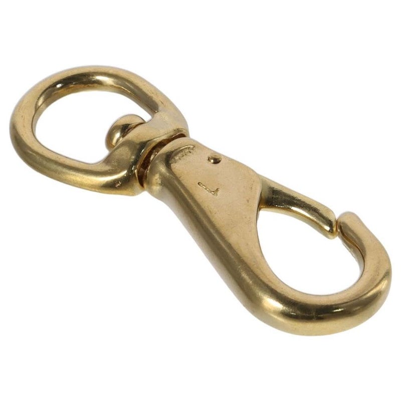 SHUATI 2Pcs Swivel Snap Hooks, Boat Hook, 3-1/4" Pet Rope Clips, 3/4" Swivel Eye Diving Clips for Straps, Luggage, Leathercarft, Solid Brass - Image 4